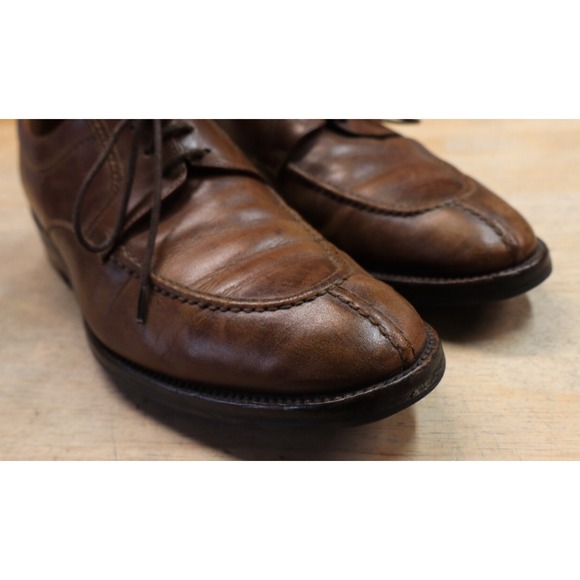 Faconnable Alan Dress Shoes Leather Split Toe Derby Brown Size 10.5 1/2 M Italy - Picture 11 of 14